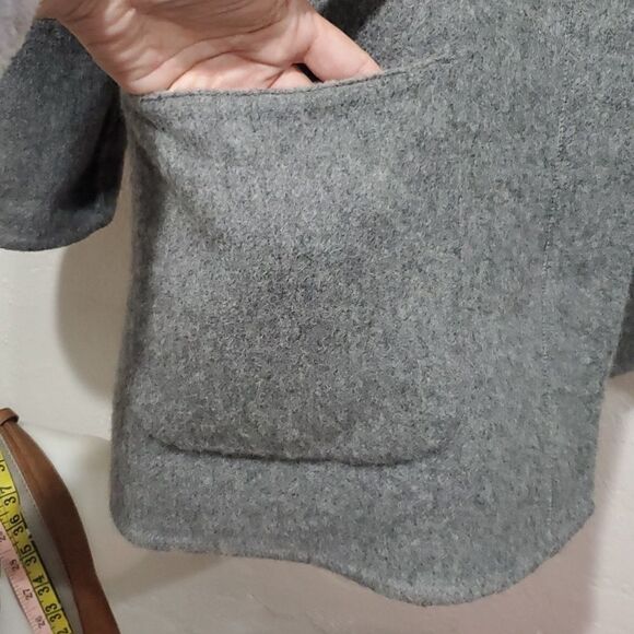 Peruvian Connection Baby Alpaca Wool Coat in Grey Size L - Picture 7 of 13
